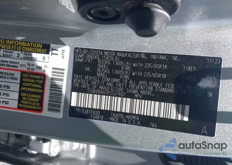 2024 Toyota Highlander Xle из США, поврежденный, VIN 5TDKDRAH7RS527467